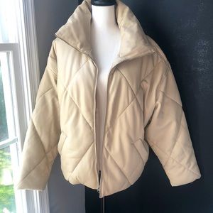 Abercrombie & Fitch Vegan Leather Puffer